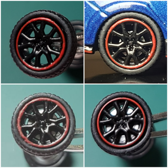 From left-right starting from top: none, 2.5mm, 3mm, 3.5mm (aka #6)